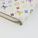 LOUIS VUITTON Monogram Multicolor Zippy Coin Purse White M93741 Auth 136876-11