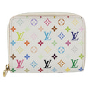 LOUIS VUITTON Monogram Multicolor Zippy Coin Purse White M93741 Auth 136876-2