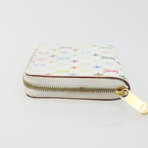 LOUIS VUITTON Monogram Multicolor Zippy Coin Purse White M93741 Auth 136876