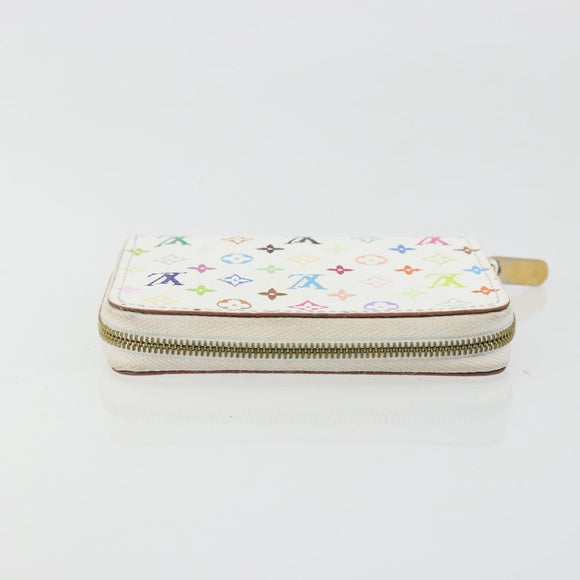 LOUIS VUITTON Monogram Multicolor Zippy Coin Purse White M93741 Auth 136876