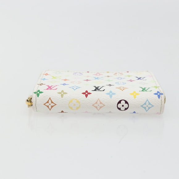 LOUIS VUITTON Monogram Multicolor Zippy Coin Purse White M93741 Auth 136876