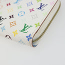 LOUIS VUITTON Monogram Multicolor Zippy Coin Purse White M93741 Auth 136876-8