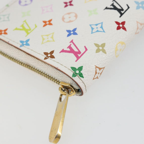 LOUIS VUITTON Monogram Multicolor Zippy Coin Purse White M93741 Auth 136876