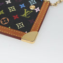 LOUIS VUITTON Multicolor Pochette Cles Coin Purse Black M13664 LV Auth 136877-15