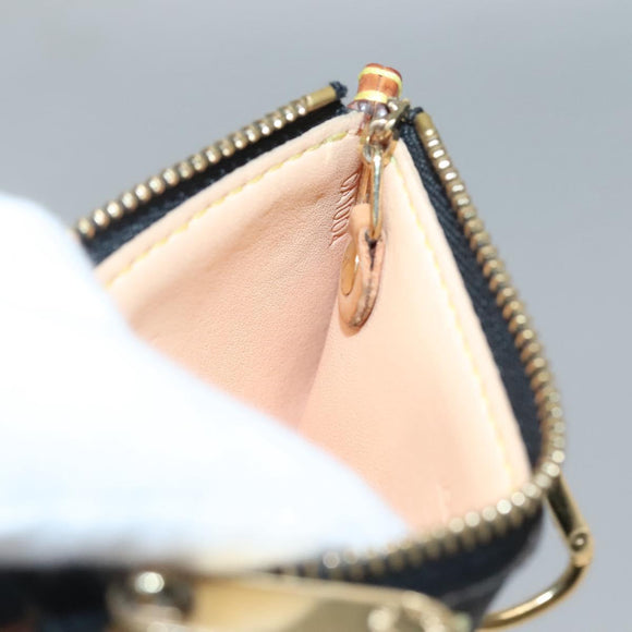 LOUIS VUITTON Multicolor Pochette Cles Coin Purse Black M13664 LV Auth 136877