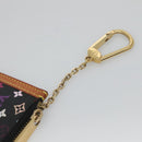LOUIS VUITTON Multicolor Pochette Cles Coin Purse Black M13664 LV Auth 136877-7