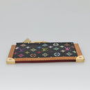 LOUIS VUITTON Multicolor Pochette Cles Coin Purse Black M13664 LV Auth 136877-5