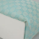 GUCCI GG Canvas Tote Bag Light Blue Gold 002 1098 1705 Auth 136880-14
