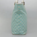 GUCCI GG Canvas Tote Bag Light Blue Gold 002 1098 1705 Auth 136880-4