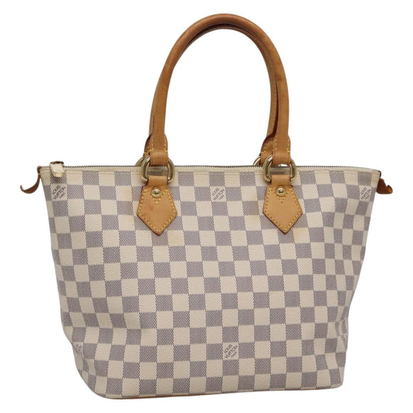 LOUIS VUITTON Damier Azur Saleya PM Tote Bag N51186 LV Auth 136882