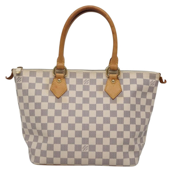 LOUIS VUITTON Damier Azur Saleya PM Tote Bag N51186 LV Auth 136882