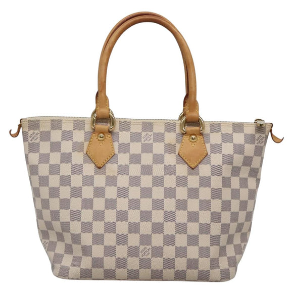 LOUIS VUITTON Damier Azur Saleya PM Tote Bag N51186 LV Auth 136882
