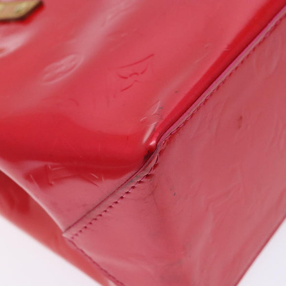 LOUIS VUITTON Monogram Vernis Reade PM Hand Bag Fuchsia Pink M91221 Auth 136883