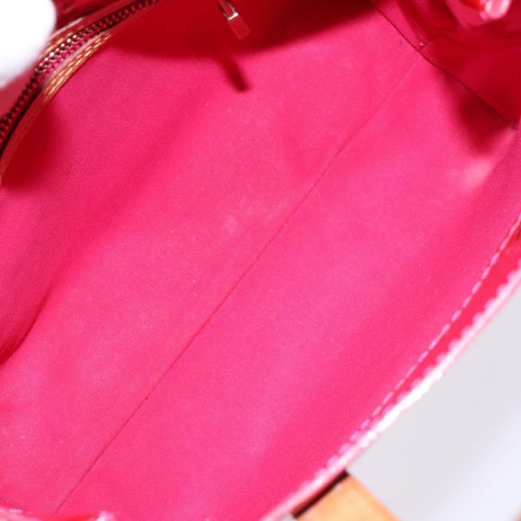 LOUIS VUITTON Monogram Vernis Reade PM Hand Bag Fuchsia Pink M91221 Auth 136883