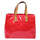 LOUIS VUITTON Monogram Vernis Reade PM Hand Bag Fuchsia Pink M91221 Auth 136883-13