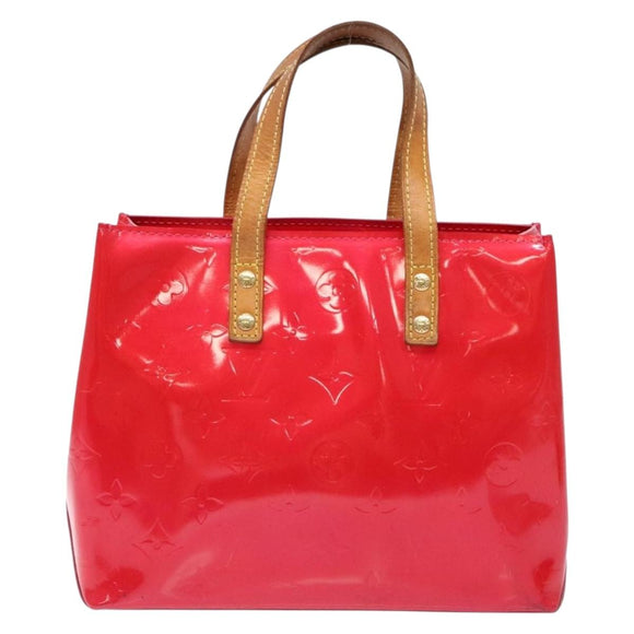 LOUIS VUITTON Monogram Vernis Reade PM Hand Bag Fuchsia Pink M91221 Auth 136883