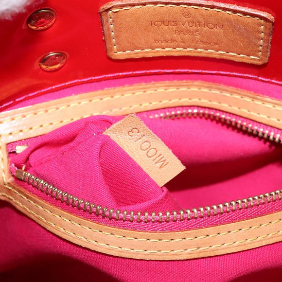 LOUIS VUITTON Monogram Vernis Reade PM Hand Bag Fuchsia Pink M91221 Auth 136883