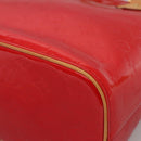 LOUIS VUITTON Monogram Vernis Houston Hand Bag Red M91092 LV Auth 136884-14