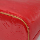 LOUIS VUITTON Monogram Vernis Houston Hand Bag Red M91092 LV Auth 136884-16