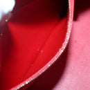 LOUIS VUITTON Monogram Vernis Houston Hand Bag Red M91092 LV Auth 136884-21