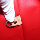 LOUIS VUITTON Monogram Vernis Houston Hand Bag Red M91092 LV Auth 136884-12