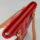 LOUIS VUITTON Monogram Vernis Houston Hand Bag Red M91092 LV Auth 136884-7