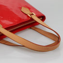 LOUIS VUITTON Monogram Vernis Houston Hand Bag Red M91092 LV Auth 136884-8