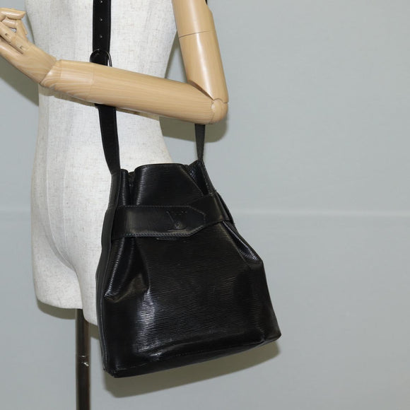 LOUIS VUITTON Epi Sac Depaule PM Shoulder Bag Black M80157 LV Auth 136885