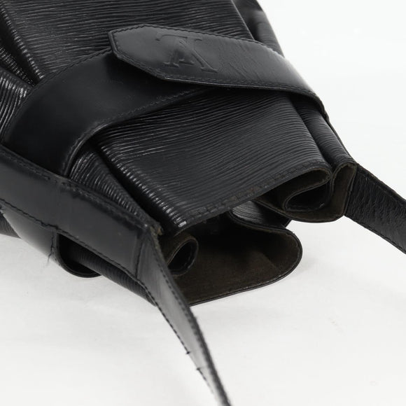 LOUIS VUITTON Epi Sac Depaule PM Shoulder Bag Black M80157 LV Auth 136885