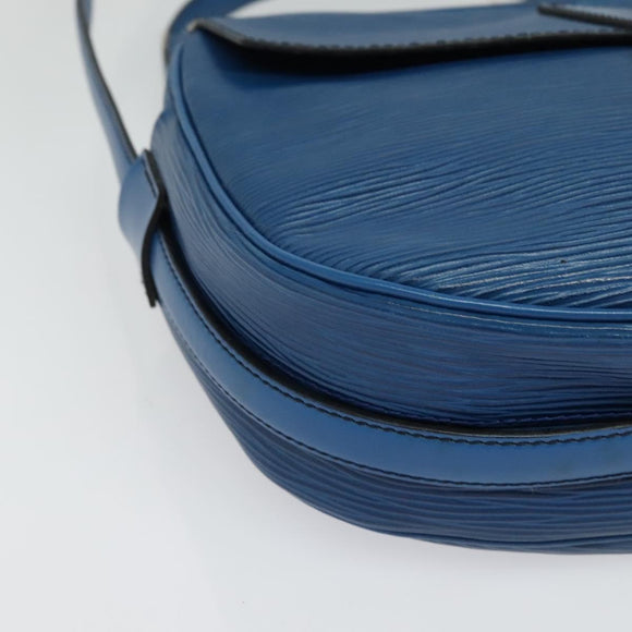 LOUIS VUITTON Epi June Feuille Shoulder Bag Blue M52155 LV Auth 136887