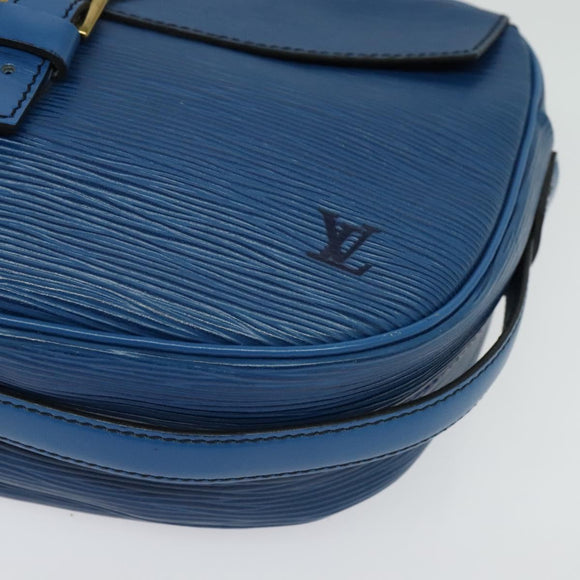 LOUIS VUITTON Epi June Feuille Shoulder Bag Blue M52155 LV Auth 136887