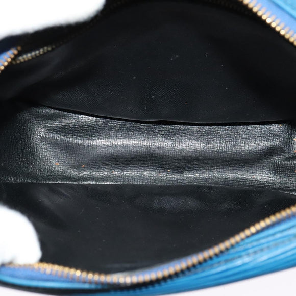 LOUIS VUITTON Epi June Feuille Shoulder Bag Blue M52155 LV Auth 136887