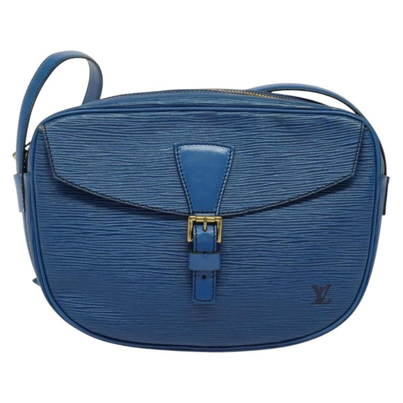 LOUIS VUITTON Epi June Feuille Shoulder Bag Blue M52155 LV Auth 136887