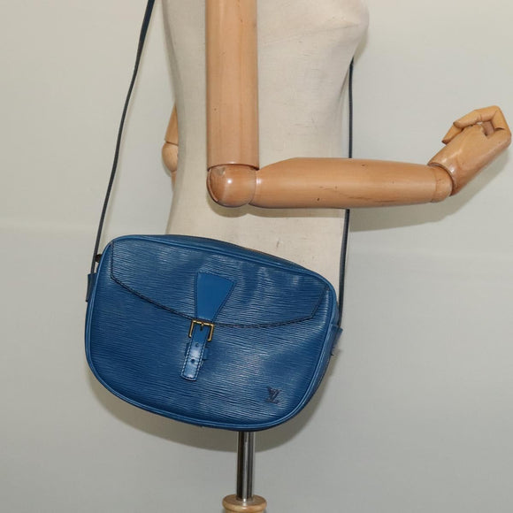 LOUIS VUITTON Epi June Feuille Shoulder Bag Blue M52155 LV Auth 136887
