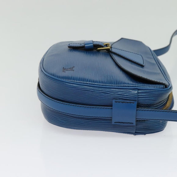 LOUIS VUITTON Epi June Feuille Shoulder Bag Blue M52155 LV Auth 136887