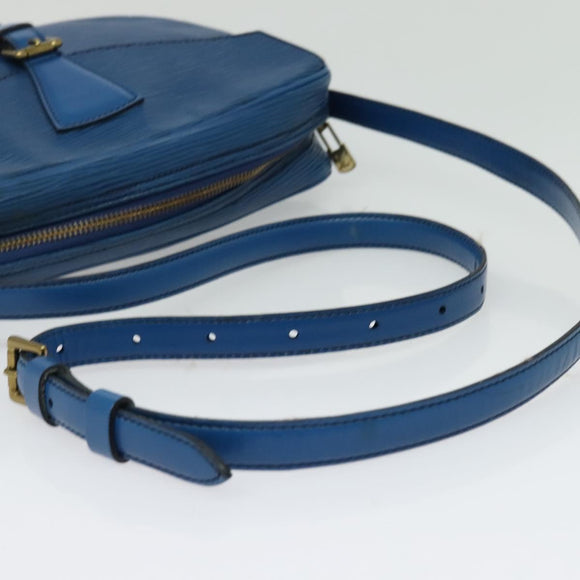 LOUIS VUITTON Epi June Feuille Shoulder Bag Blue M52155 LV Auth 136887