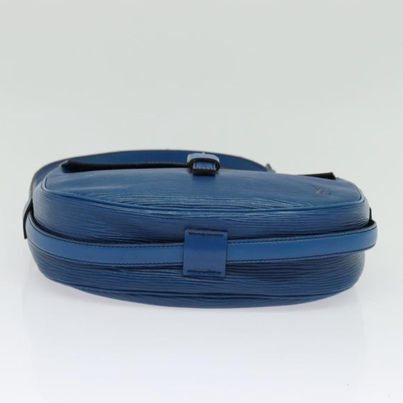 LOUIS VUITTON Epi June Feuille Shoulder Bag Blue M52155 LV Auth 136887