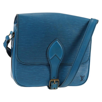 LOUIS VUITTON Epi Cartouchiere MM Shoulder Bag Blue M52245 LV Auth 136888