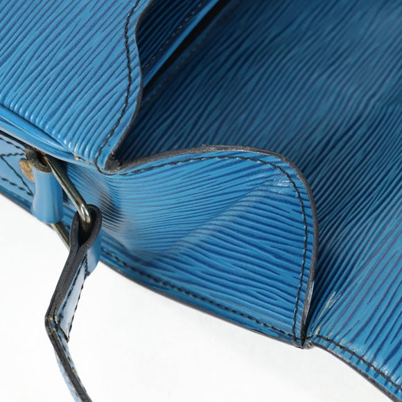 LOUIS VUITTON Epi Cartouchiere MM Shoulder Bag Blue M52245 LV Auth 136888