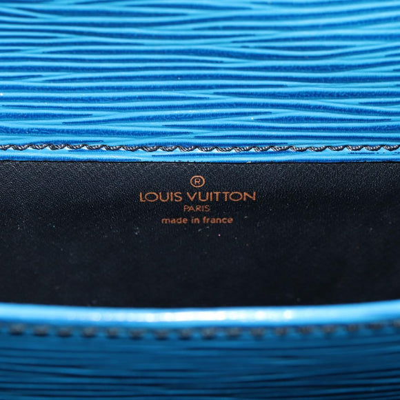 LOUIS VUITTON Epi Cartouchiere MM Shoulder Bag Blue M52245 LV Auth 136888
