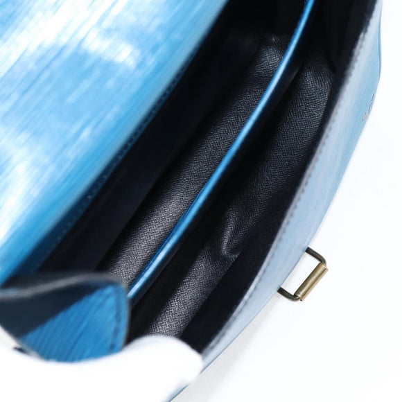 LOUIS VUITTON Epi Cartouchiere MM Shoulder Bag Blue M52245 LV Auth 136888