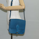 LOUIS VUITTON Epi Cartouchiere MM Shoulder Bag Blue M52245 LV Auth 136888-25