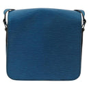 LOUIS VUITTON Epi Cartouchiere MM Shoulder Bag Blue M52245 LV Auth 136888-2