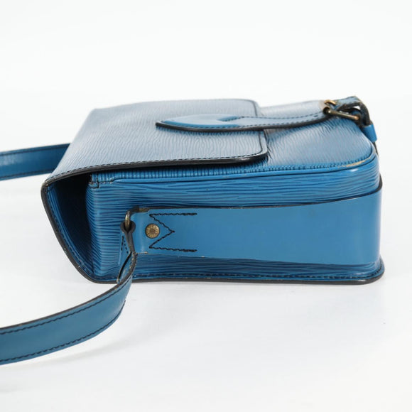 LOUIS VUITTON Epi Cartouchiere MM Shoulder Bag Blue M52245 LV Auth 136888