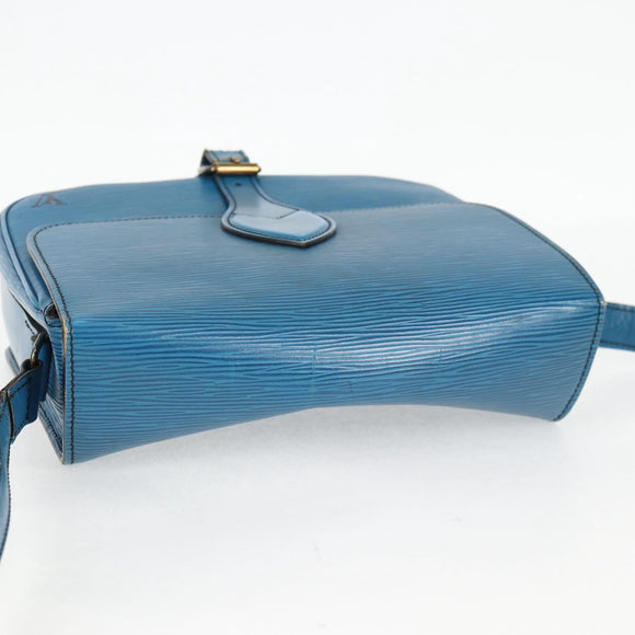LOUIS VUITTON Epi Cartouchiere MM Shoulder Bag Blue M52245 LV Auth 136888