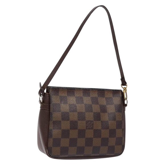 LOUIS VUITTON Damier Ebene Trousse Makeup Pouch N51982 LV Auth 136912