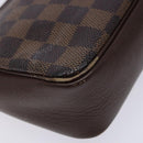 LOUIS VUITTON Damier Ebene Trousse Makeup Pouch N51982 LV Auth 136912-8