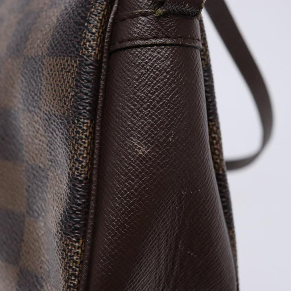 LOUIS VUITTON Damier Ebene Trousse Makeup Pouch N51982 LV Auth 136912