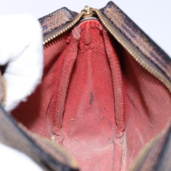 LOUIS VUITTON Damier Ebene Trousse Makeup Pouch N51982 LV Auth 136912