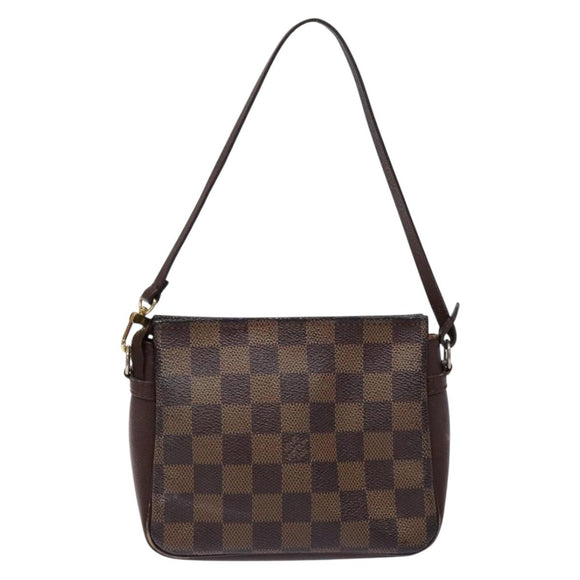 LOUIS VUITTON Damier Ebene Trousse Makeup Pouch N51982 LV Auth 136912